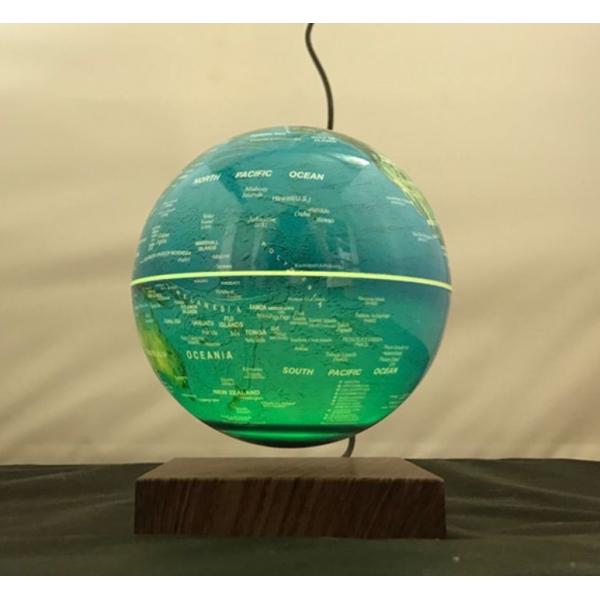 wooden base magnetic floating levitation 6inch or 7inch globe with colorful