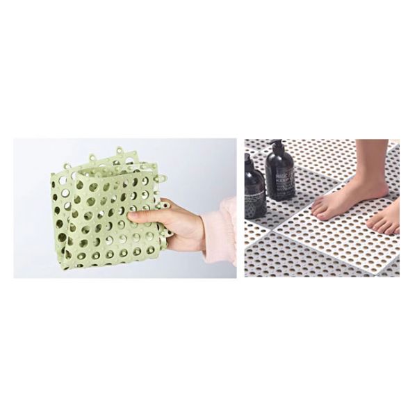 30cm Interlocking Anti Fatigue Floor Mats Shower Mat With Drainage Holes