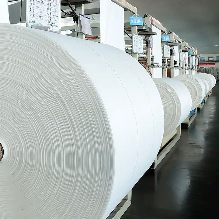 Jumbo Bag FIBC Fabric Roll 100% New Material Tubular Polypropylene Fabric PP Woven Roll