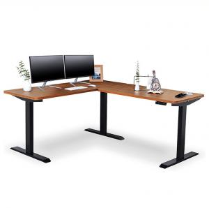 China Multifunctional Small Office Coffee Standing Table with Adjustable Wood Panel L Shape on sale
