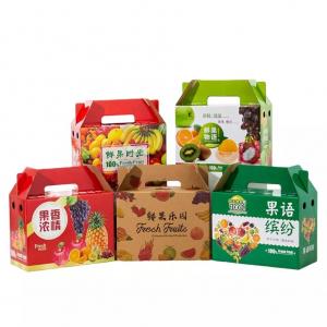 Quality 5 Ply Hard Cardboard Fruit Packaging Boxes Corrugated Fruit Carton Box for sale