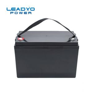 Quality LEADYO 12V 100Ah Rechargeable Battery Lifepo4 Battery Pack 5000 Times Long Life Cycle for sale