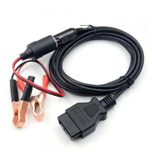 Quality OBD II Vehicle ECU Emergency 12V Power Supply Cable Memory Saver with Alligator Clip EC5 Converter for Vehicle Car Auto for sale