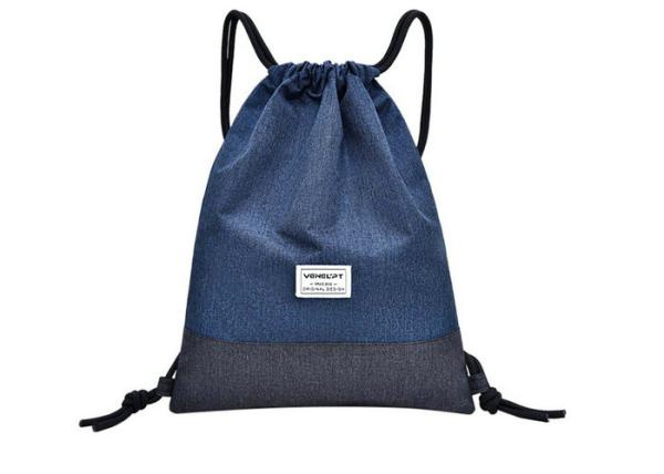 Buy 600D Polyester Drawstring Backpack , Water Resistant Custom Pull String Bags at wholesale prices