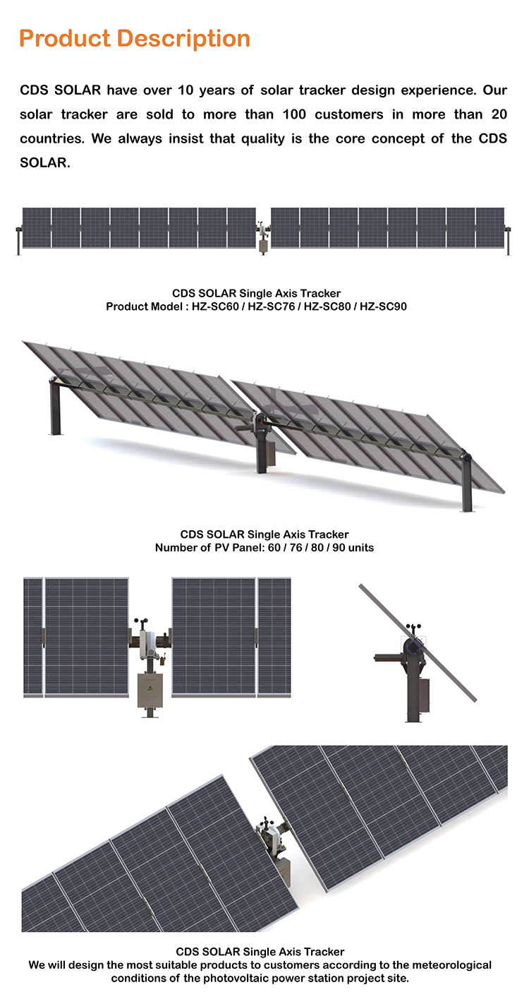 Advanced single axis solar tracker track with linear actuat control for tracker systems