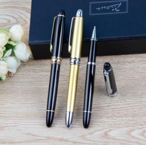 Black Color Business signature pen metal gel pen with custom logo engraving