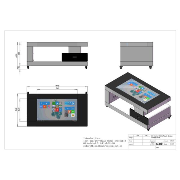 Low Drive Voltage Touch Screen Kiosk Drafting Long Working Time