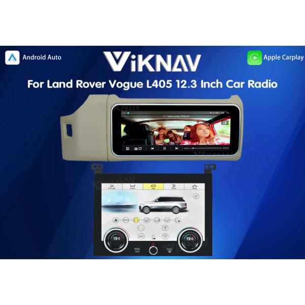 Viknav 12.3 Inch Touch Screen Car Radio And AC For Land Rover Range Rover Vogue L405 2013-2017 Multimedia Player GPS Navigation Head Unit (Beige All)
