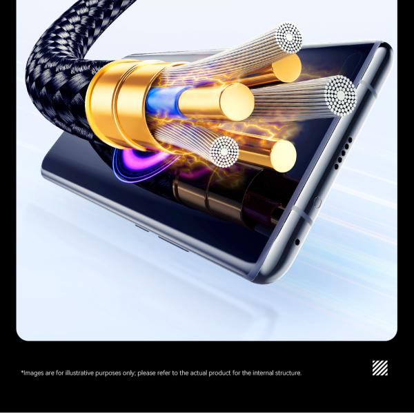 Braid Shielding USB C To C Charging Cable 100W 1m 2m ES-X61 Series