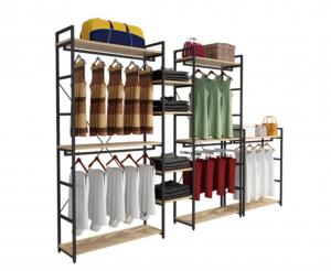 Quality Modern Style Clothing Shop Display Racks Wall Mounted Clothing Rack For Shopping Mall for sale