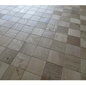 Quality Mosaic Oak Engineered Parquet Flooring Embossed Invisible Lacquer for sale