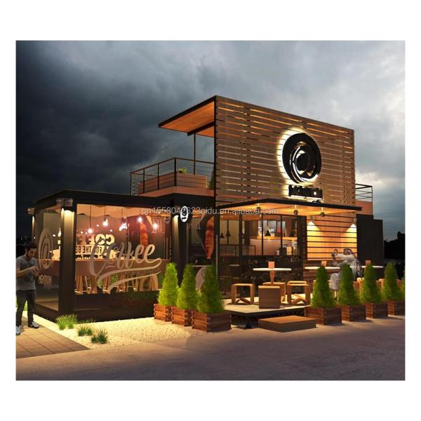Customized Color Modern Design Prefab Container Milk Tea Shop Coffee Shop Cafe Store Homes Tiny Modular Container House