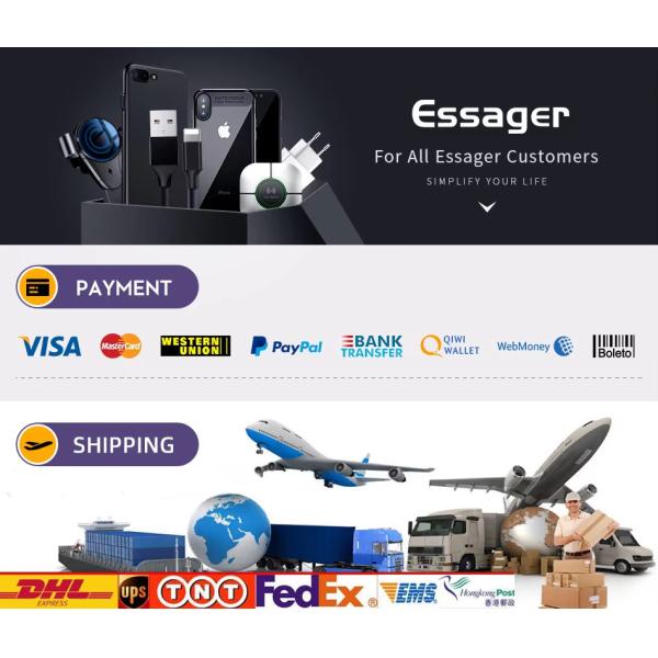 ESSAGER ES-X56 1M PD 29W 3A Fast Charging Type C To L Magnetic Data Cables For Iphone