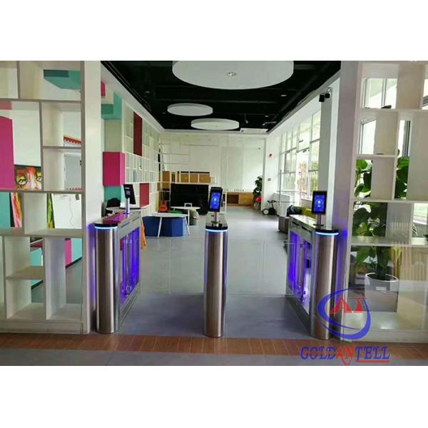 Face Recognition Glass Flap 2.2m Swing Barrier Gate