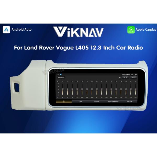Viknav 12.3 Inch Touch Screen Car Radio For Land Rover Range Rover Vogue L405 2013-2017 Multimedia Player GPS Navigation Head Unit (White)