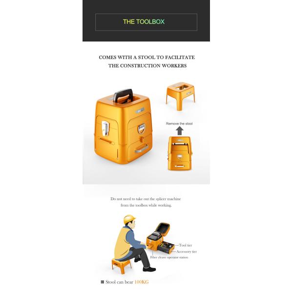 Automatic Heating Fiber Optic Fusion Splicer With 5 Inch Display Screen