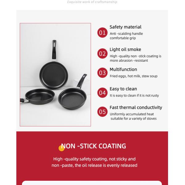 Thickened Multiple Sizes Iron Kitchen Non Stick Sauce Pot For Cooking