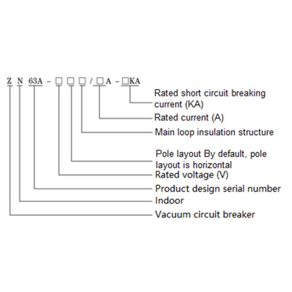 VS1-12 Electrical Equipment Vacuum Circuit Breaker 12KV 50hz Three Phase Power 630A 25KA