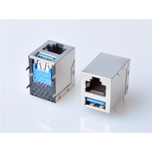 RJ45 Jack With 10/100 Base-T Magnetics , USB3.0+RJ45,100BASE ,HULYN