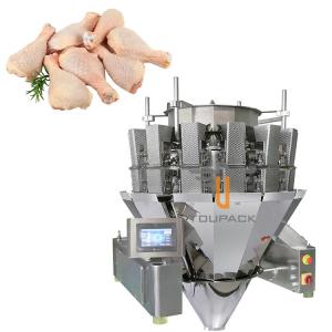 China 14 Head Combination Weigher SS 10-500g Fresh Meat Chicken Leg Auto Weighing Screwing Feeding System on sale