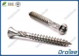 Quality 304/316 Stainless Oval Head Torx Timber Decking Screw, Type 17, Knurled Shank for sale