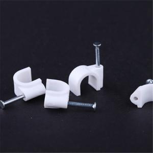 China Concrete Cable Clip Nails White Nail-In Cable Clips High Carbon Steel on sale