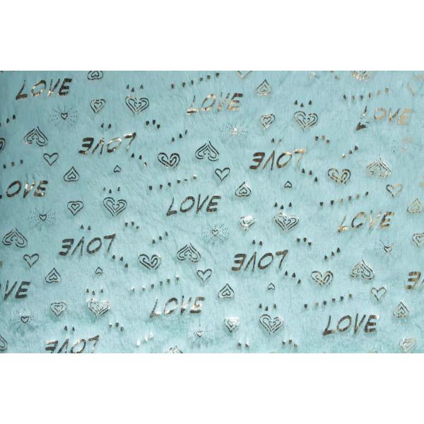 Super Soft Recycled 100 Polyester Hot Stamping Foil Bronzed Faux Fur Rabbit Fabric for Cushions Pillows Home Blanket