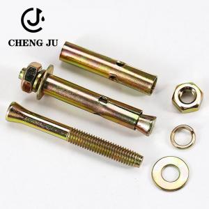 China Metal Expansion Screw Yellow Zinc Plated High Carbon Steel Sleeve Anchor Bolts on sale