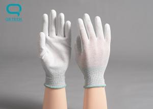 Quality PU Palm Coated Cleanroom Gloves Anti Static Electronic for sale
