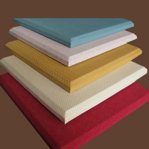 Buy Fireproof Material Acoustic Fabric Wall Covering Red / Yellow / White at wholesale prices
