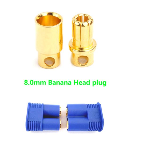 EC8 EC5 EC3 Connector Battery Device Connector Male & Female 5.0mm Gold Plated Connector with Blue Plastic Housing