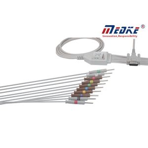 One Piece Fixed Needle AHA Schiller CS100 EKG Machine Cable