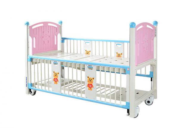 Buy Two Crank Pink Hospital Pediatric Beds Backrest Adjustable For Children at wholesale prices