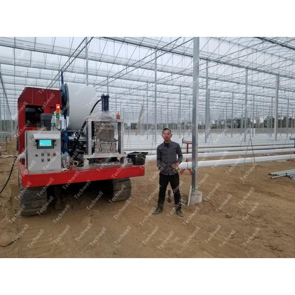 Caterpillar Mounted Portable Gutter Machine For Plant Growing System