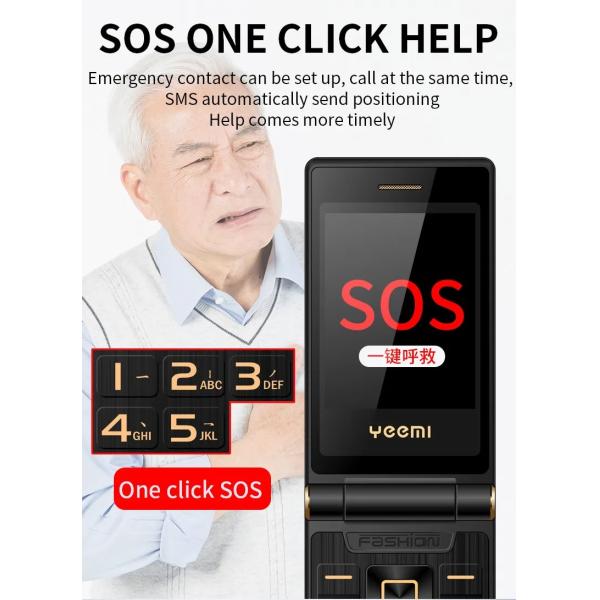 2.8 Inch Display 2G Feature Phone M2-C 1800mAh Battery And E-Book Flip Mobile Phone