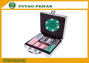China 100pcs ABS Poker Chips / Gameland Poker Chips Set With Aluminum Metal Case on sale