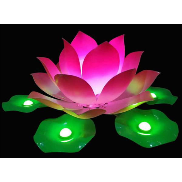 LED Acrylic lotus lamp Floating Simulation lotus shape Landscape lotus lamp Waterscape lighting lamp