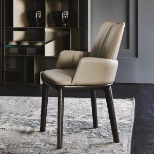 Plicated Wooden Dining Chair , Solid Wood Dining Chair Furniture For Living Room