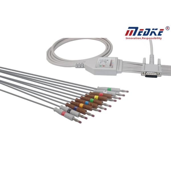 undetachable HP EKG Cable With 10 Leadwires AHA M3702C Banana pin