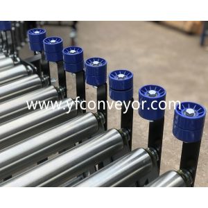 Flexible Powered Roller Conveyor with side guardrail