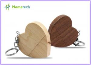 China Eco-friendly wood Heart Shaped 5-15MB/S 8GB Company promotional hot gifts Walnu Wood USB Flash Drive on sale