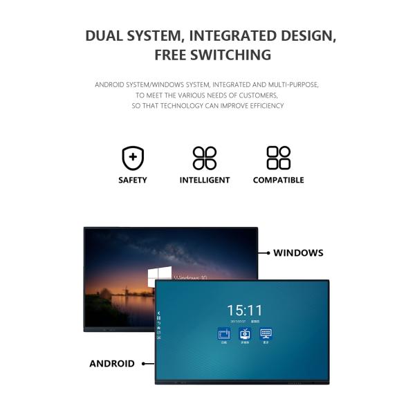 55"-86''Customized Smart Interactive Whiteboard , Business Touch Screen Smart Board
