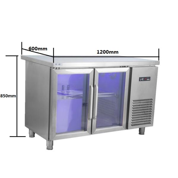 Commercial Blue Light Inside Refrigerator Solid Door With OEM Services