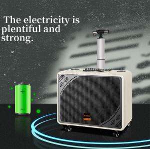 China Wood Rechargeable Trolley Speaker With Bluetooth USB TF AUX In on sale
