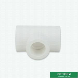 Quality Sanitary White Ppr Pipe Fittings Reducing Tee Size Plastic Pipe Accessories Water Supply for sale