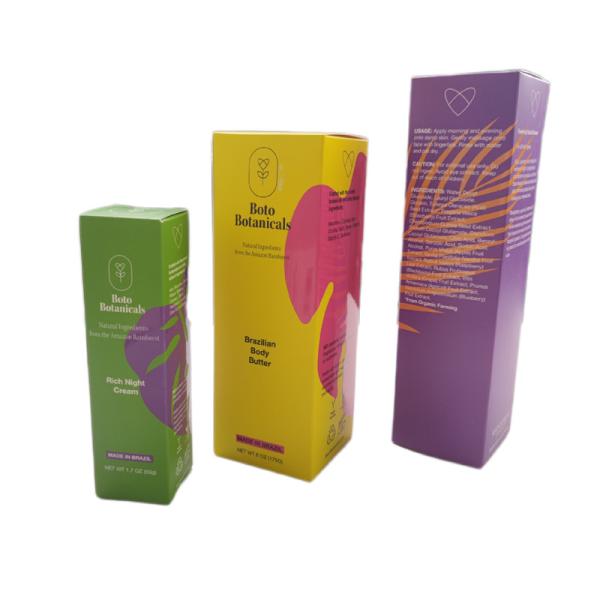Paperboard Liner Type Tuck Top Boxes Recyclable Cosmetic Box Packaging For Lip Gloss