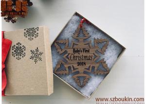 Quality Christmas Snowflake Ornament, Repurposed Wood Snowflake, Chalk Paint Glittering Snow Flake Ornie for sale