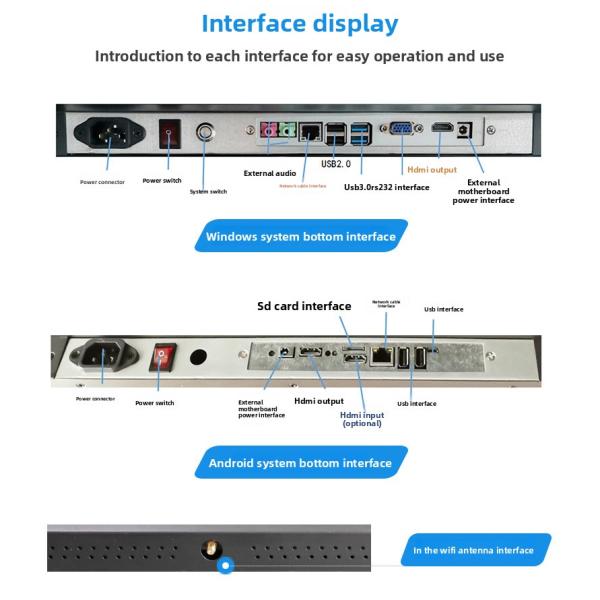 23.6''27'' 32'' Wall Mounted All-In-One Commercial Display Advertising Screen Intelligent PC Multimedia Query Digital Signage