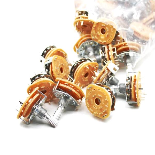 Hot selling RS25 Band Switch Band Channel Rotary Selector Selectable Position 3P3T 3P4T 4P3T