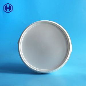 White Round Plastic Container Hygienic Reusable Environmentally Friendly
